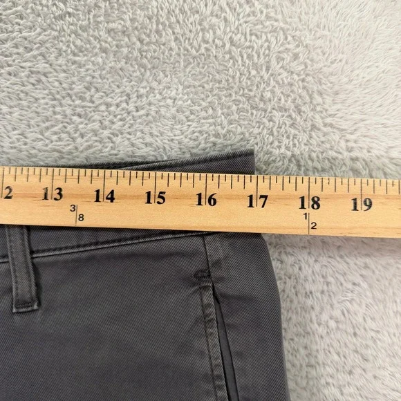 AG Adriano Goldschmied Mens 33x32 Kullen Slim Trouser Gray Chino Pants Italian - Picture 10 of 13